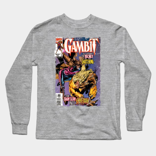 Gambit Vs Sabretooth Long Sleeve T-Shirt by OniSide